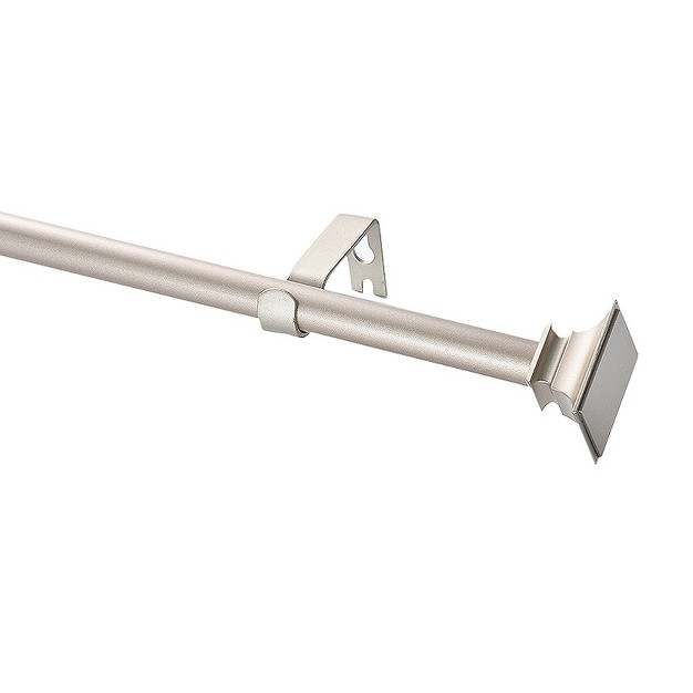 Lumi Home Furnishings Flat Square Curtain Rod Silver