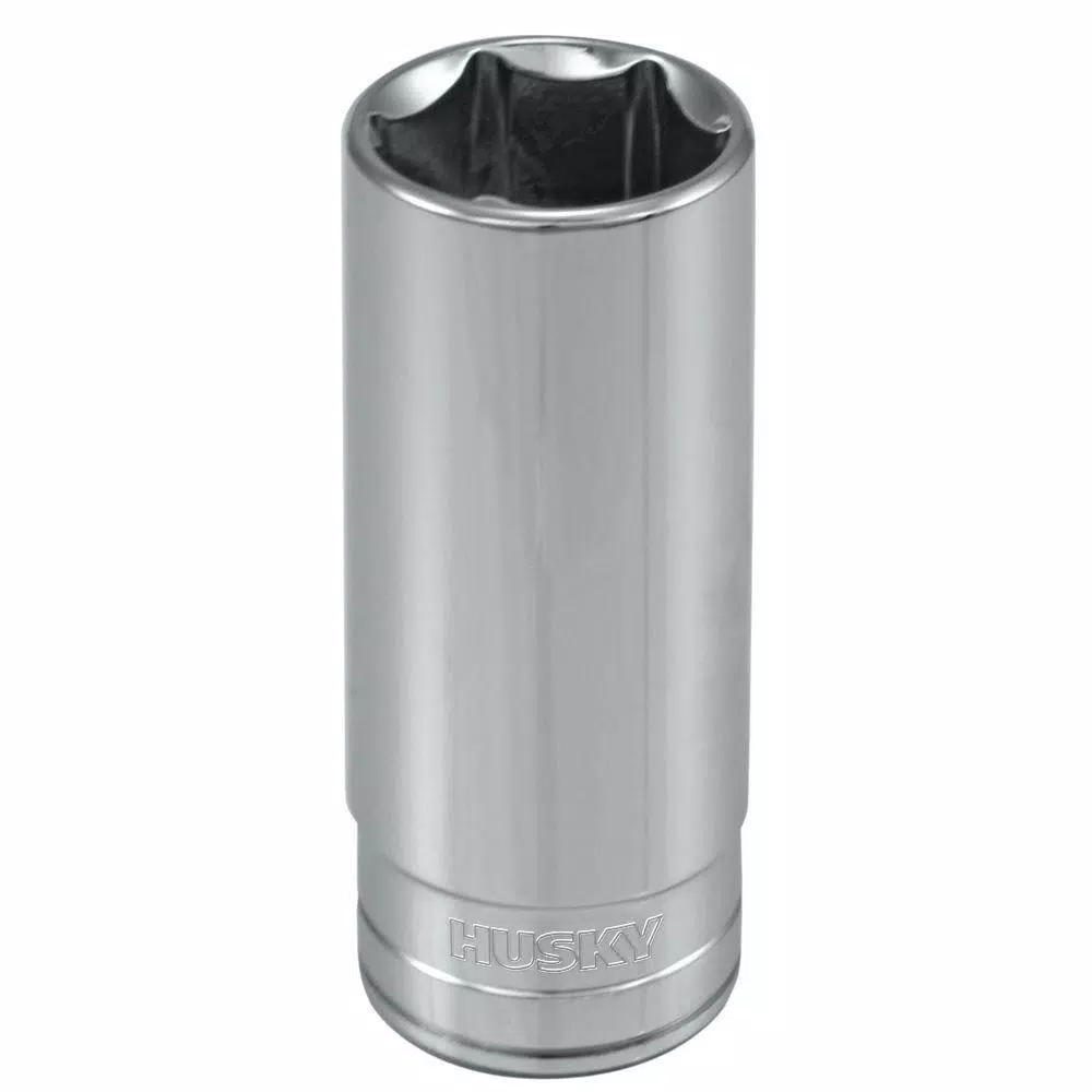 Husky 3/8 in. Drive 7/8 in. 6-Point SAE Deep Socket and#8211; XDC Depot