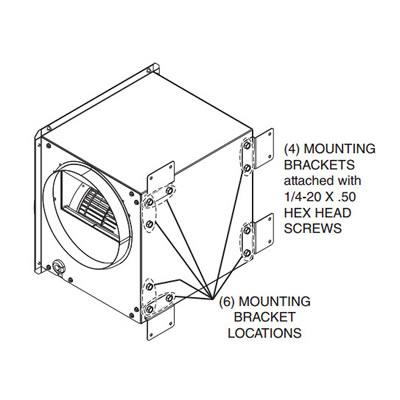 Brigade 600 CFM Internal Hood Blower VDVI600