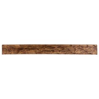 Dogberry Collections 72 in. W x 5.5 H x 6.25 in. D Rough Hewn Aged Oak Cap-Shelf Mantel m-hewn-7262-agok-none