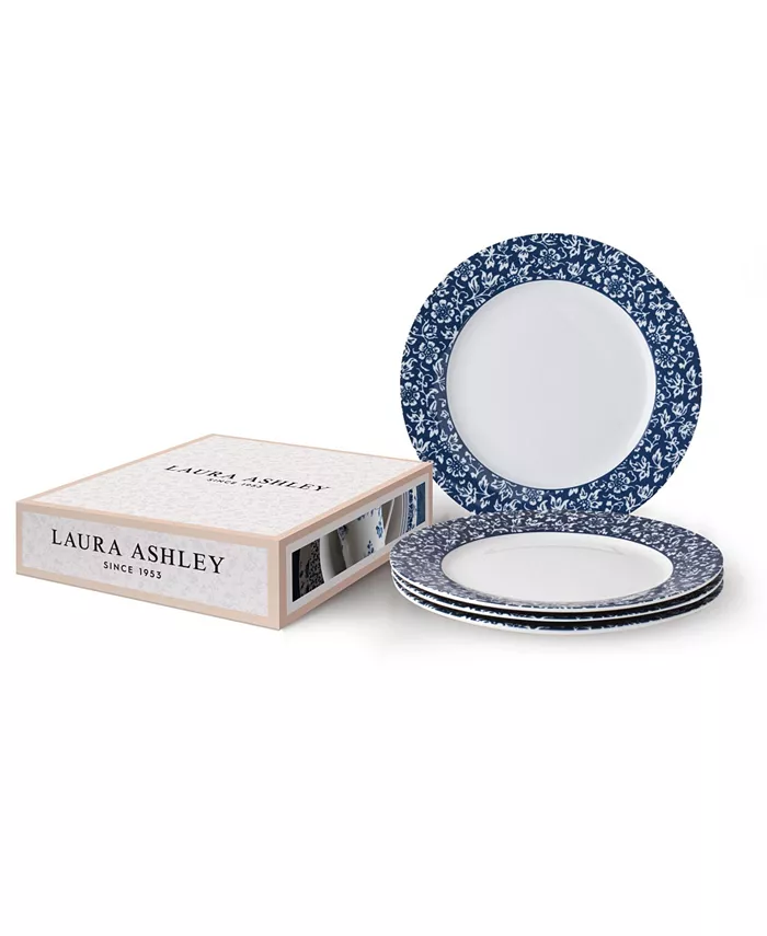 Laura Ashley Blueprint Collectables Sweet Allysum Plates in Gift Box Set of 4