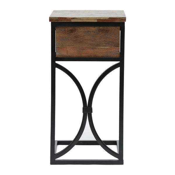 Oakes Mango Wood Handcrafted C Shaped Side Table by Christopher Knight Home - 18.00