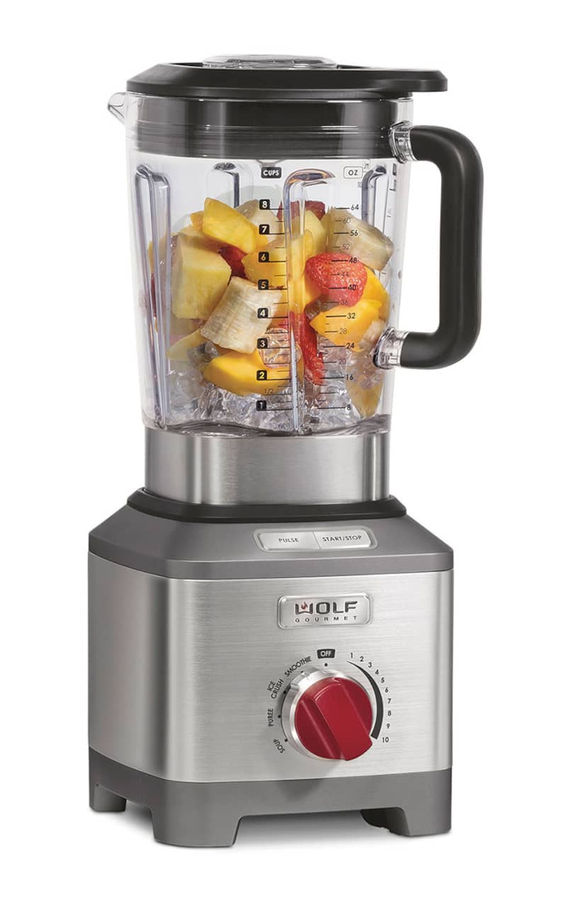 Wolf Gourmet Pro-Performance Stainless Steel Blender w/ Red Knob