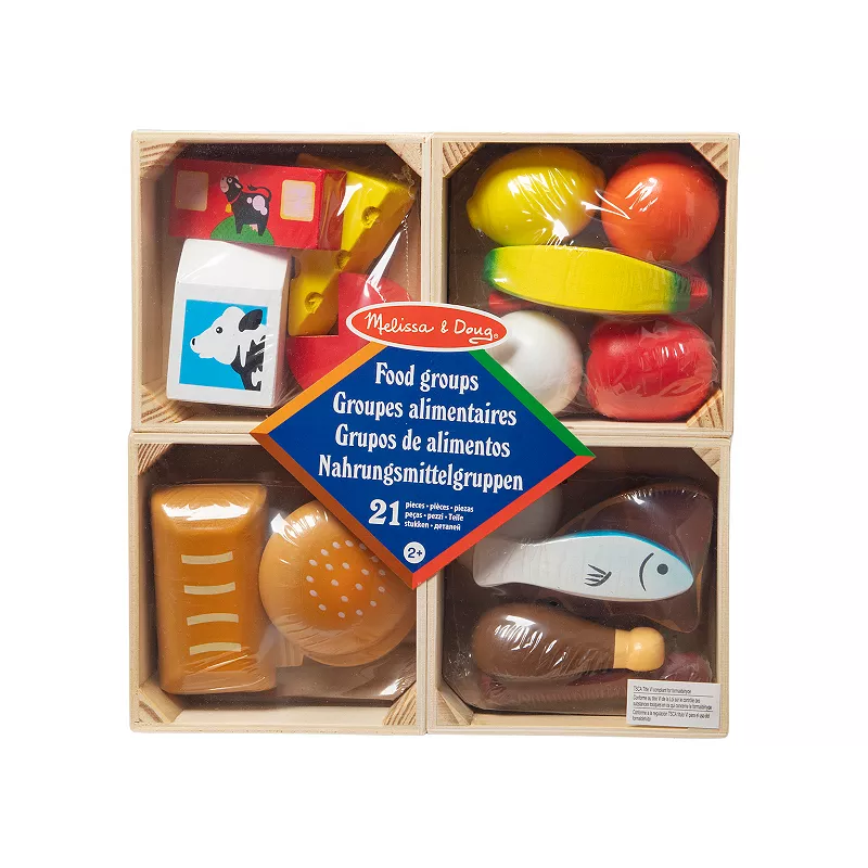 Melissa and Doug Food Groups Wooden Play Food