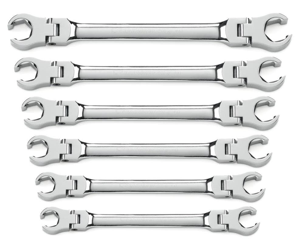 GEARWRENCH Flare Nut Wrench Set 6 Pc. Metric Flex 81911D from GEARWRENCH