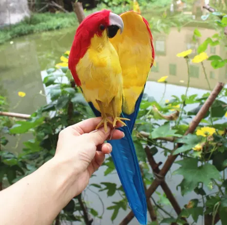 Christmas Artificial Simulation Parrots Bird Figurines Home Decoration for events party supplies