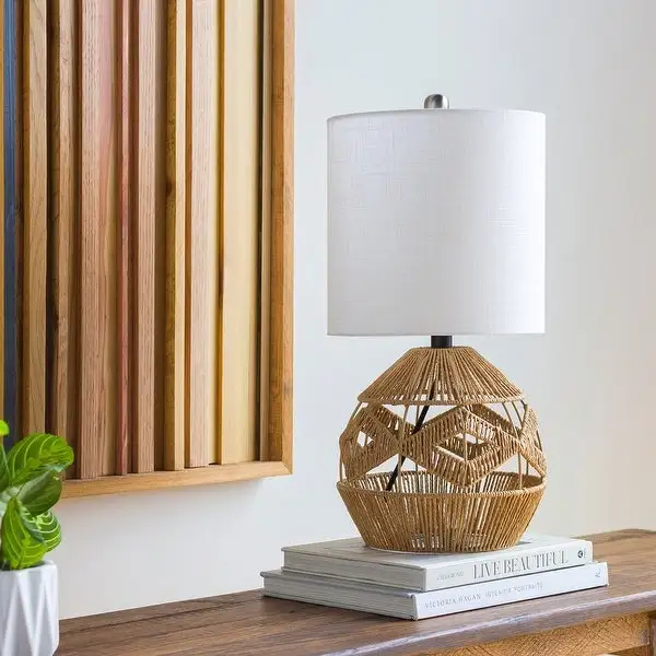 Kadwell Bohemian Paper Rattan Table Lamp - 20