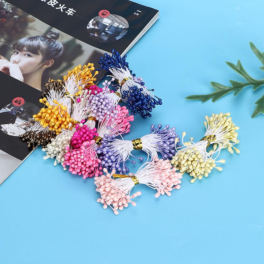 900 Pcs Artificial Flower Stamen Dried Flower Hand Made Stamen Decorative Accessory 3mm