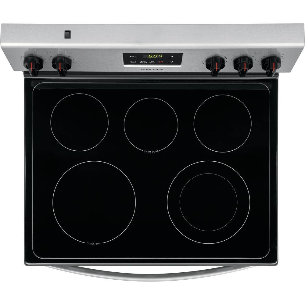 Frigidaire 30 in. 5 Element Freestanding Electric Range in Stainless Steel FCRE3052AS