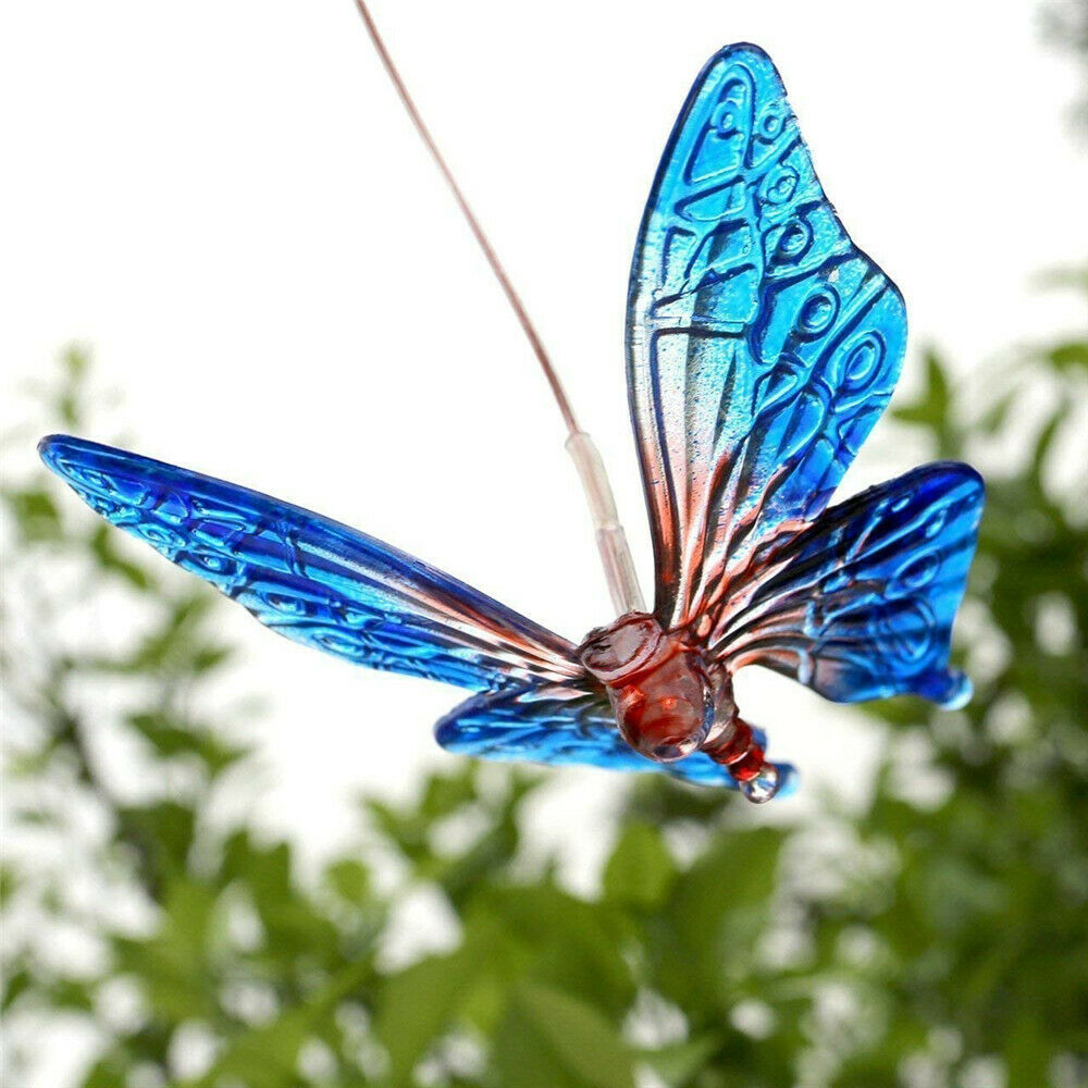 Solar LED Garden Outdoor Wind Chimes Colour Changing Lights Hanging butterfly US Clear Butterfly