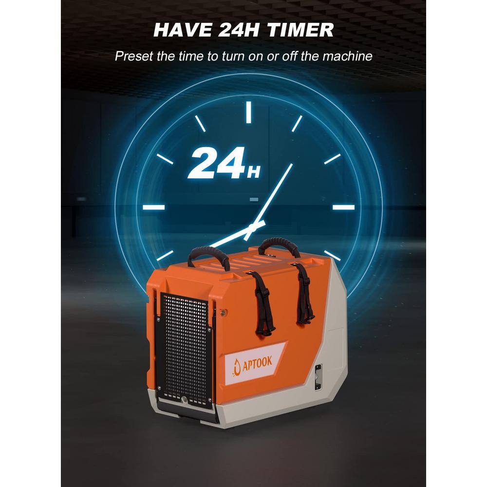 Runesay 180 pt. 6000 sq.ft. Auto Defrost Industrial Commercial Dehumidifier in. OrangesPeaches with Pump for Large Space DHOXR180B7121