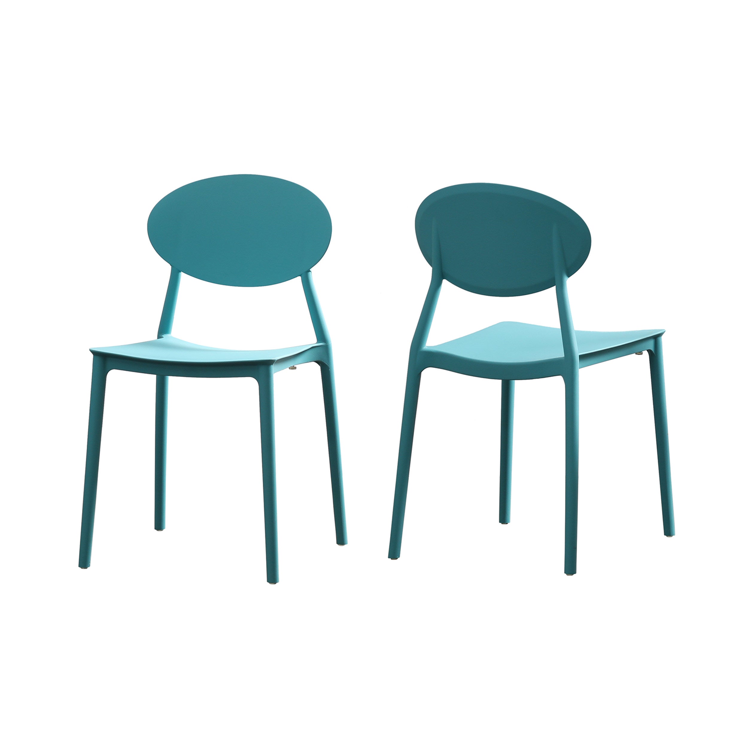 Brynn Outdoor Plastic Chairs (Set of 2)