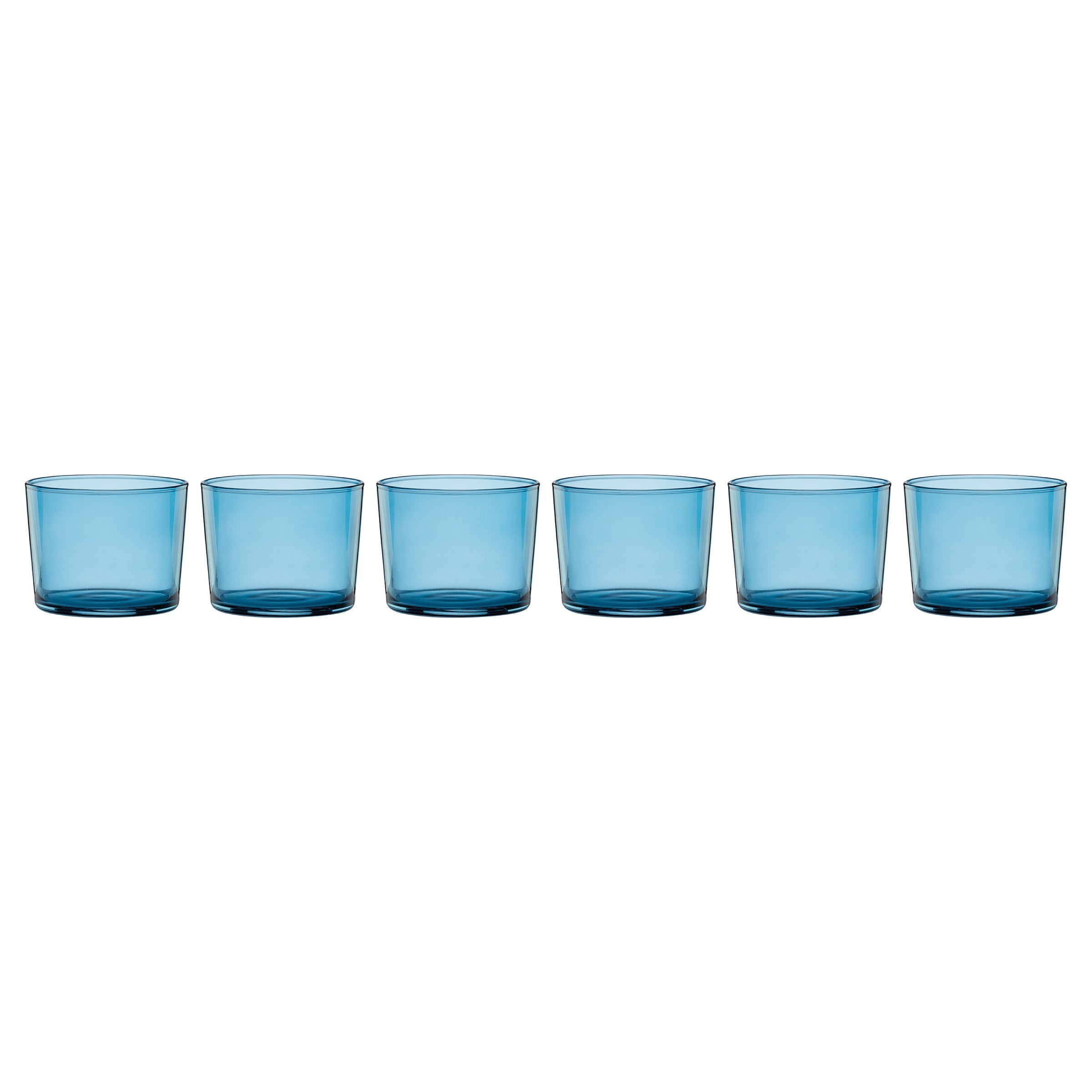 Stackables Blue Short Glasses, Set of 6