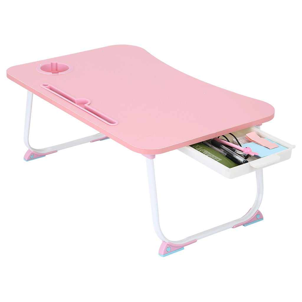 GesOes Laptop Bed Tray Table, Foldable Portable Lap Standing Desk for Sofa, Bed, Terrace, Balcony, Garden