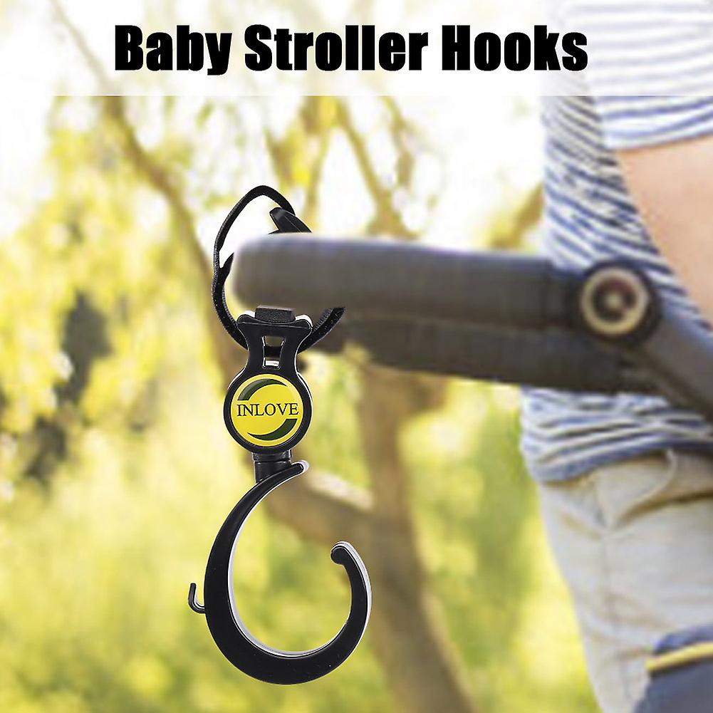 2 Pcs 360 Multipurpose Baby Stroller Hooks Suspension Bag Baby Hanger