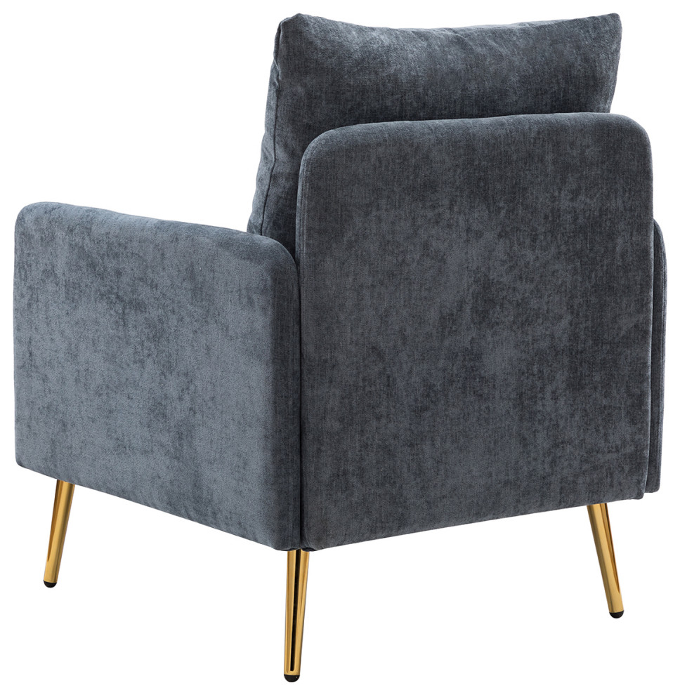 29.5 quotWooden Upholstered Accent Chair  Set of 2   Midcentury   Armchairs And Accent Chairs   by Karat Home  Houzz