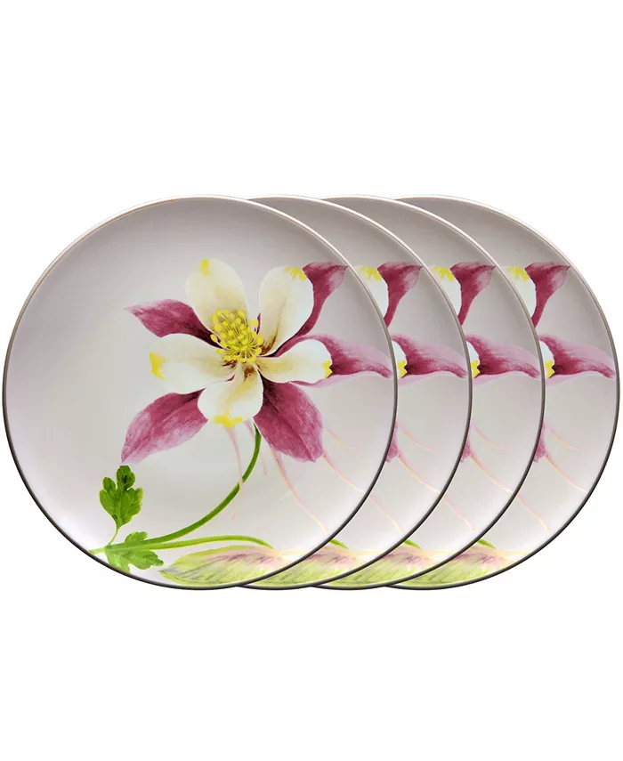 Noritake Colorwave Floral Accent Plates Set of 4