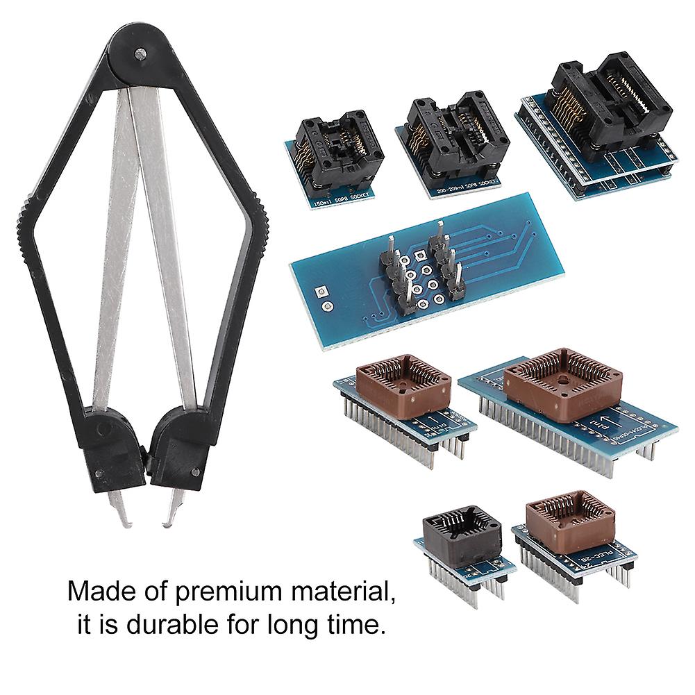 9 Piece Programmer Adapters Sockets Kit For Tl866cs Tl866a Ezp2010 Ic Extractor