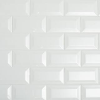 Daltile Restore 3 in. x 6 in. Ceramic Bevel Bright White Subway Tile (10 sq. ft.  case) RE1536MODBHD1P4