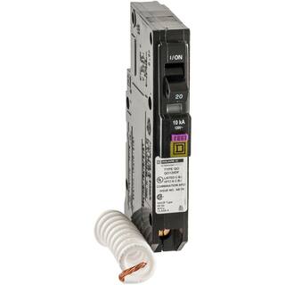 Square D QO 20 Amp Single-Pole Dual Function (CAFCI and GFCI) Circuit Breaker (4-Pack) QO120DFC4