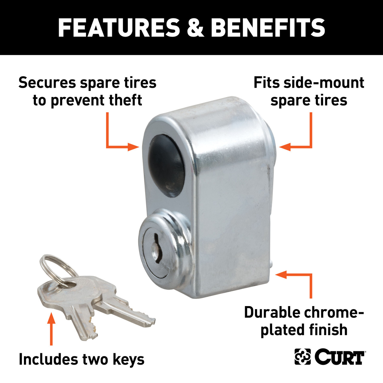 CURT Spare Tire Lock