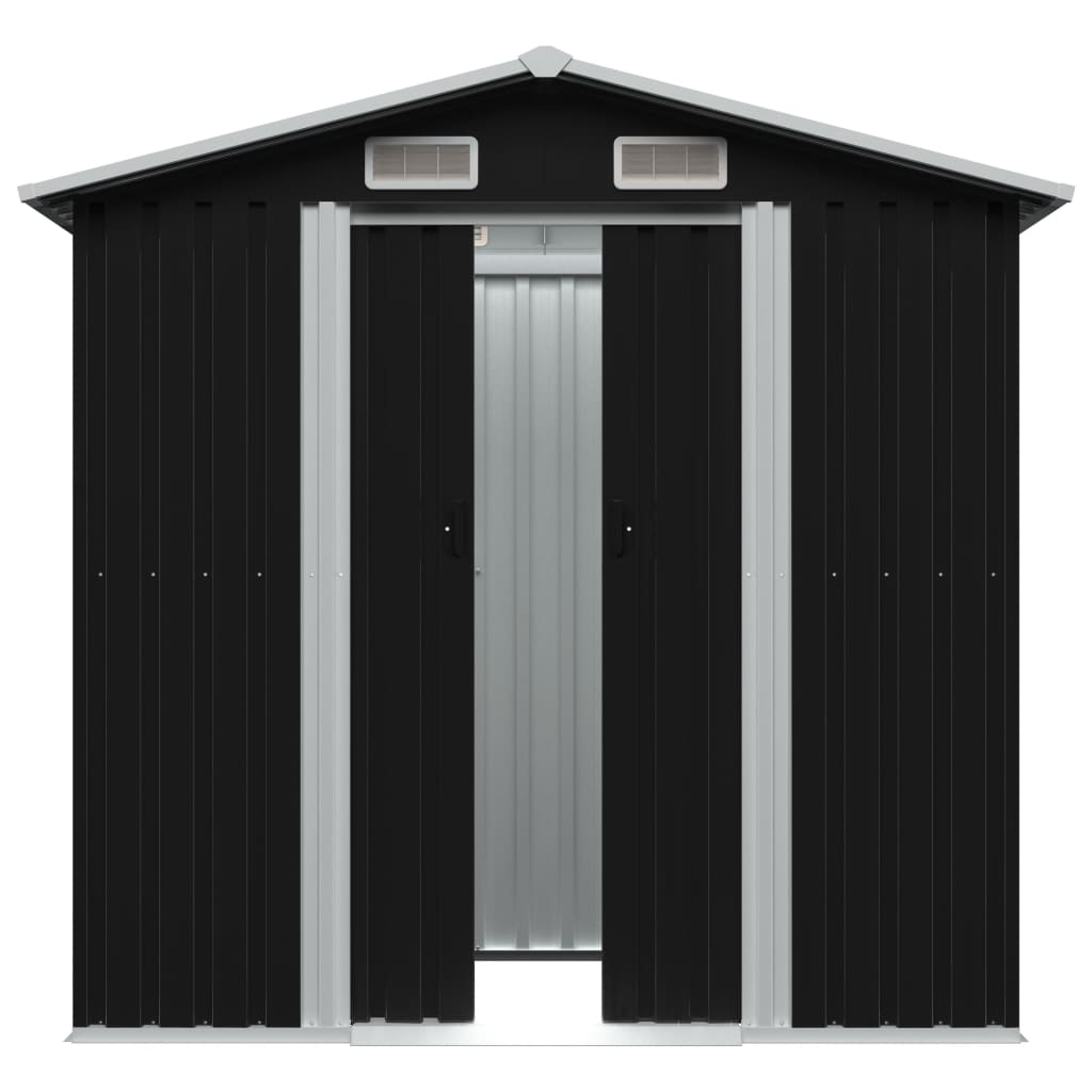 Charmma Garden Storage Shed Anthracite Steel 80.3"x52"x73.2"