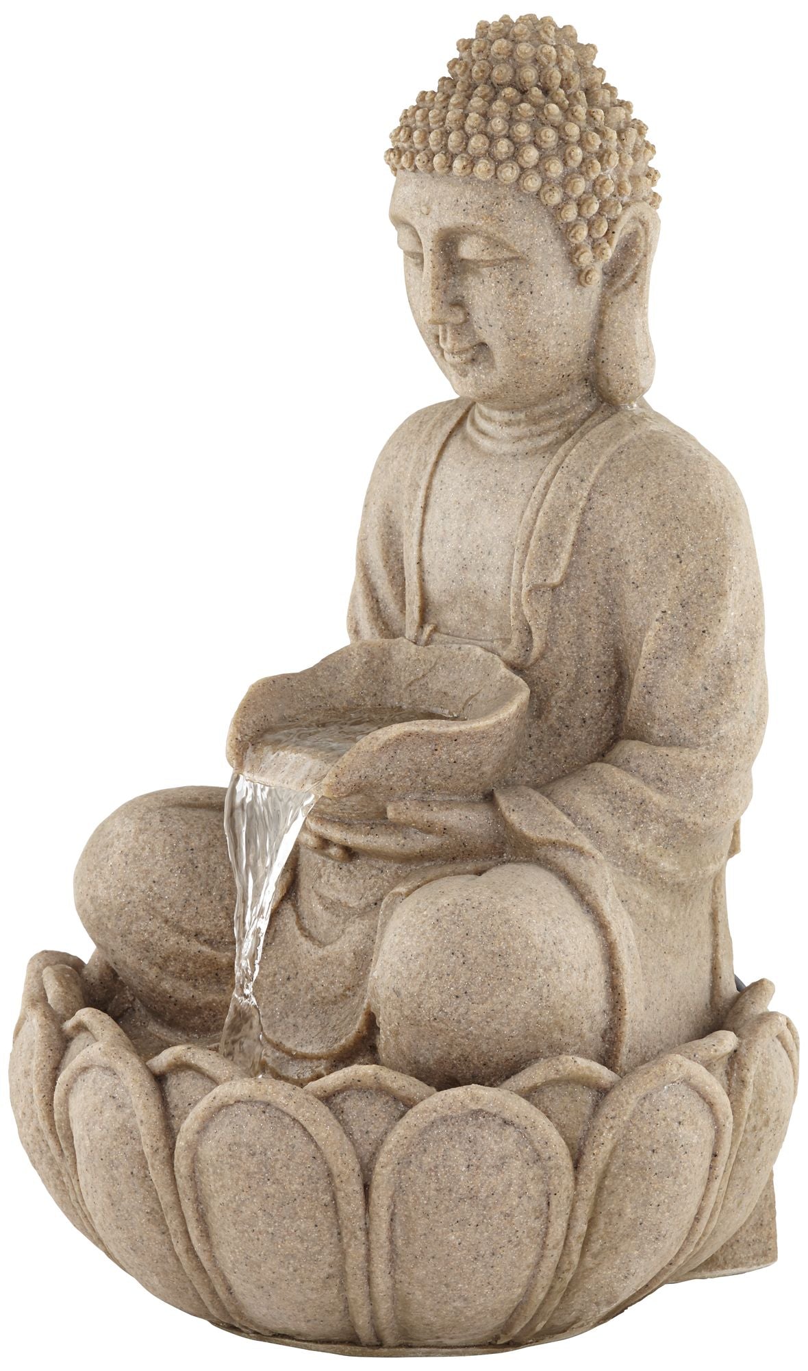 John Timberland Buddha Zen Outdoor Water Fountain with Light LED 22