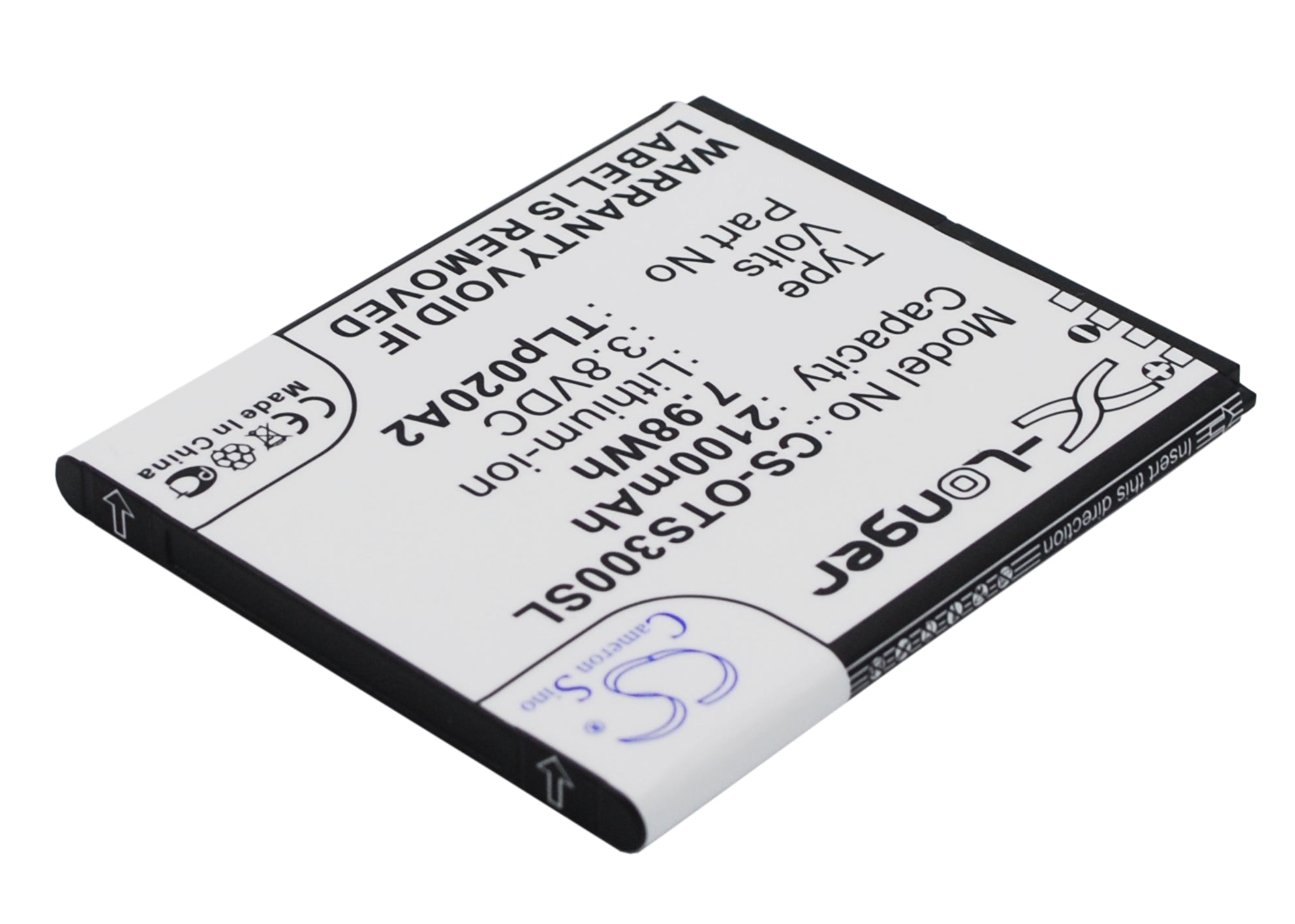 Alcatel 5065W2DALUS2 One Touch POP S3 One Touch P Replacement Battery BatteryClerkcom Mobile Phone