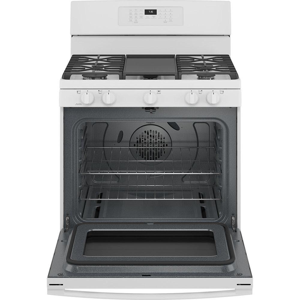 GE 30-inch Freestanding Gas Range with Convection Technology JCGB735DPWW