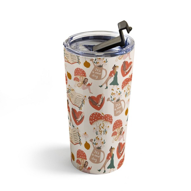 Dash And Ash Woodland Friends Travel Mug 20 Oz Stainless Steel Travel Mug Deny Designs