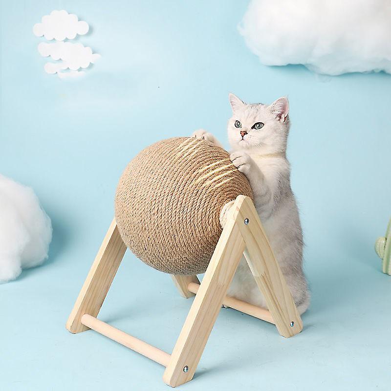 Cat Scratch Ball Toy Kitten Sisal Rope Ball Board Wear-resistant
