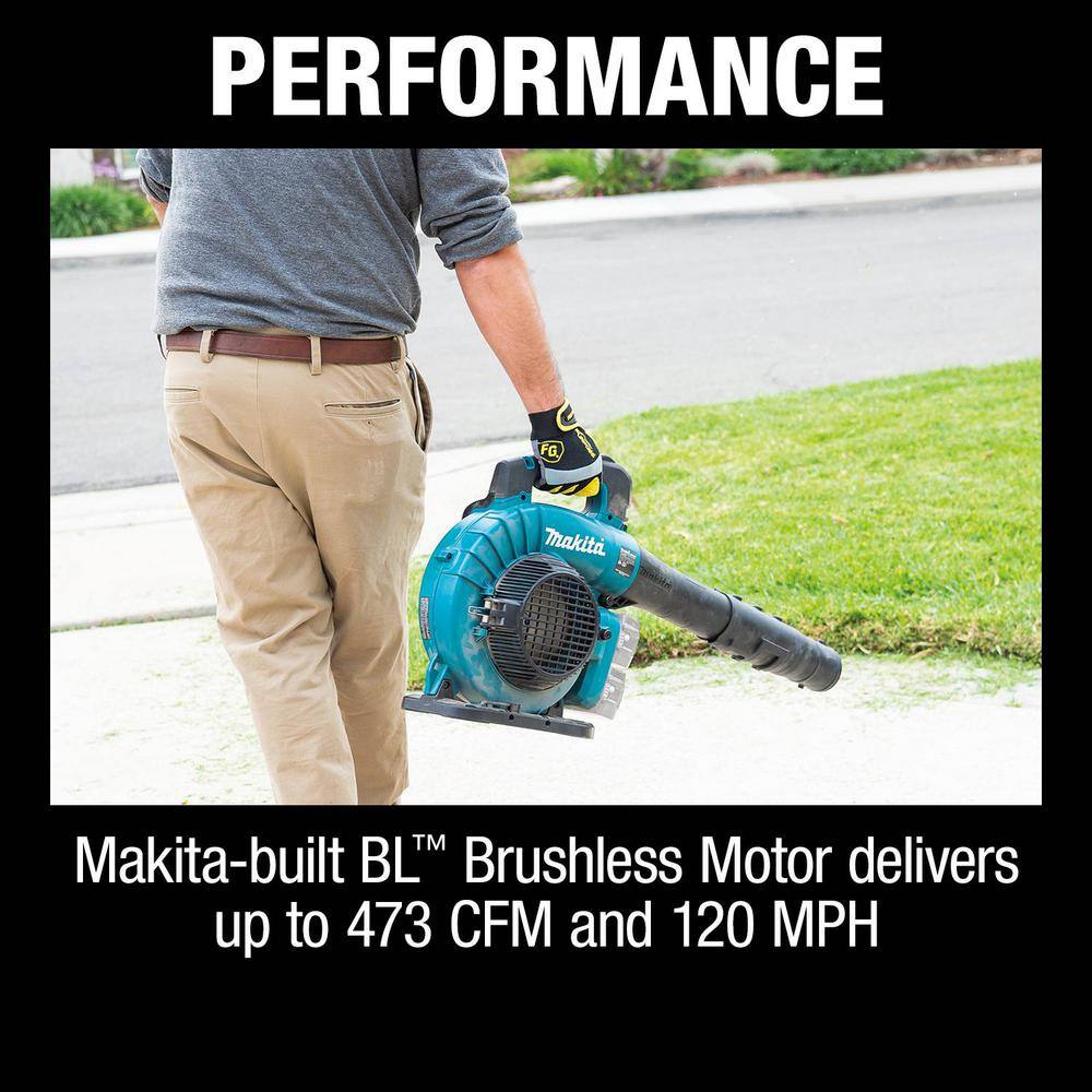 Makita 120 MPH 473 CFM 18V X2 (36V) LXT Lithium-Ion Brushless Cordless Leaf Blower (Tool-Only) XBU04Z