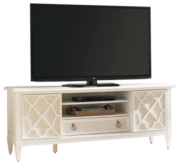 Tommy Bahama Ivory Key Warf Street Entertainment Console   Transitional   Entertainment Centers And Tv Stands   by Emma Mason  Houzz