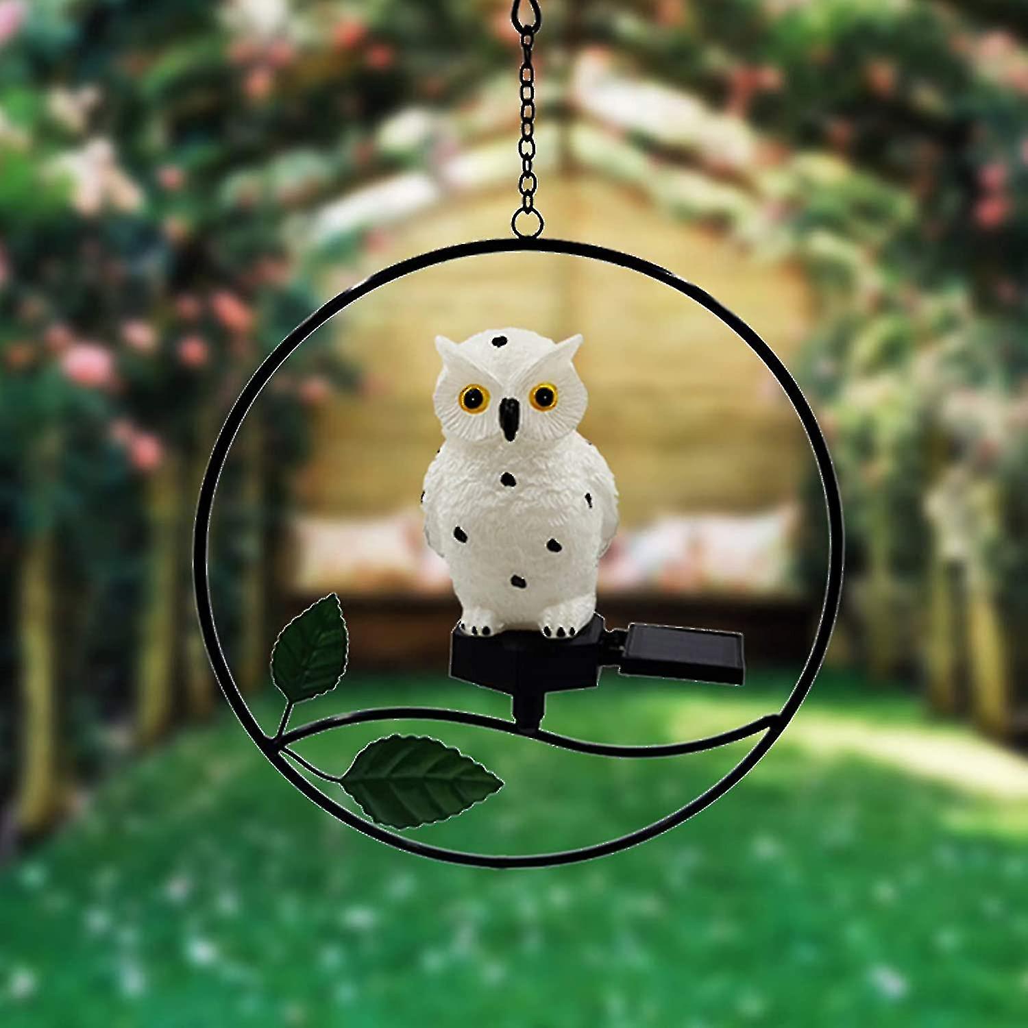 Outdoor Solar Hanging Lights， Owl Outdoor Garden Lights