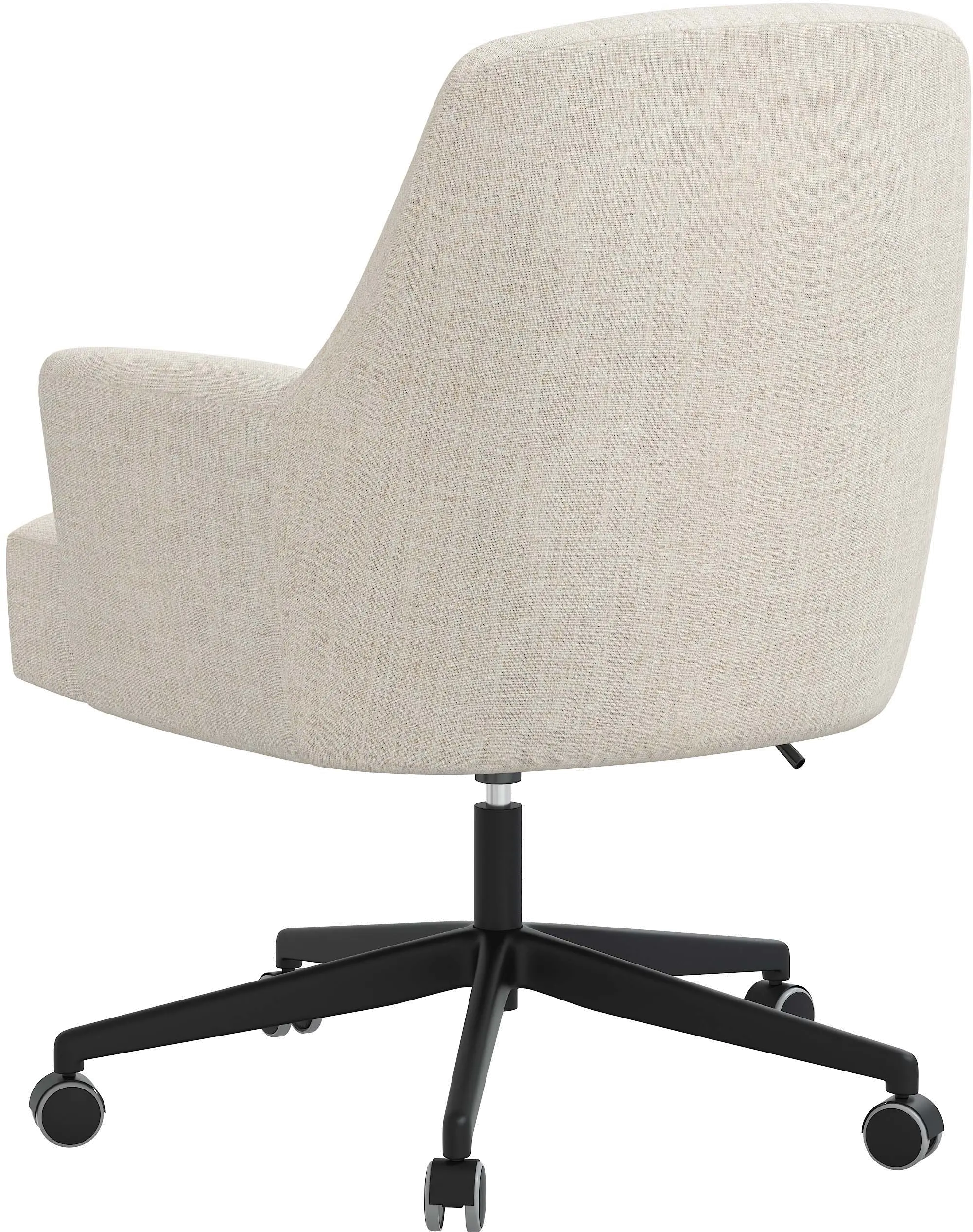 Hudson Linen Talc Office Chair - Skyline Furniture