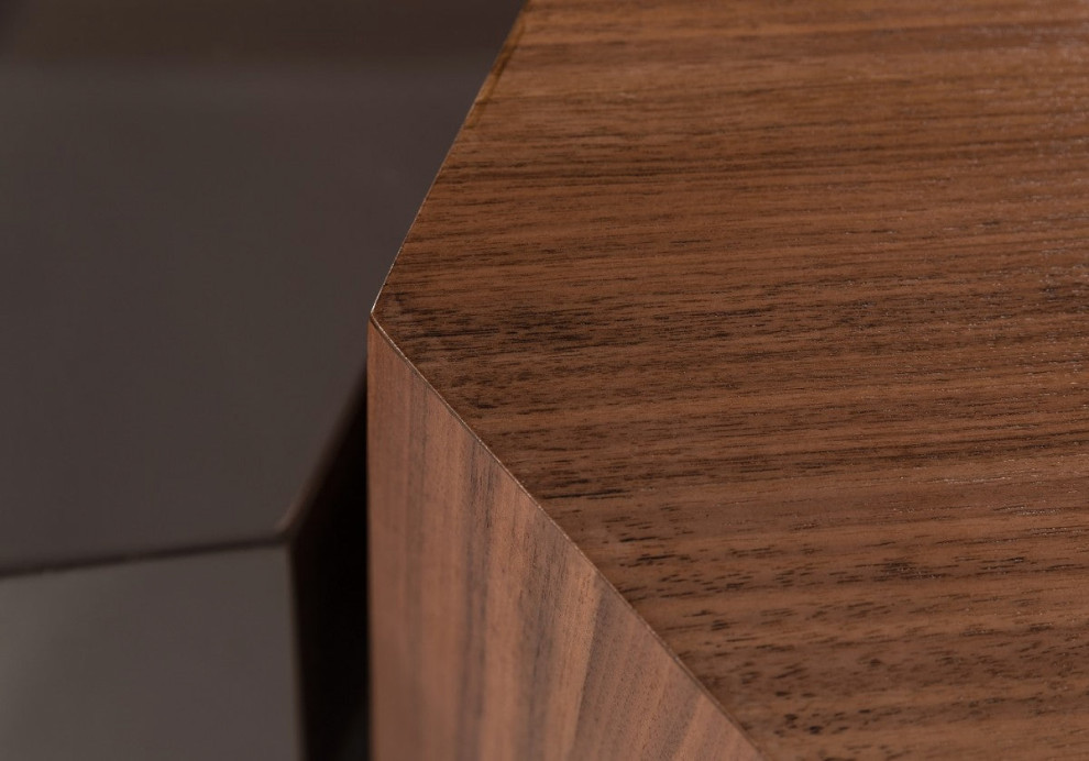 Andor Modern Small Walnut End Table. W15 quotx D13 quotx H9 quotWalnut veneer finish   Modern   Side Tables And End Tables   by Virgil Stanis Design  Houzz