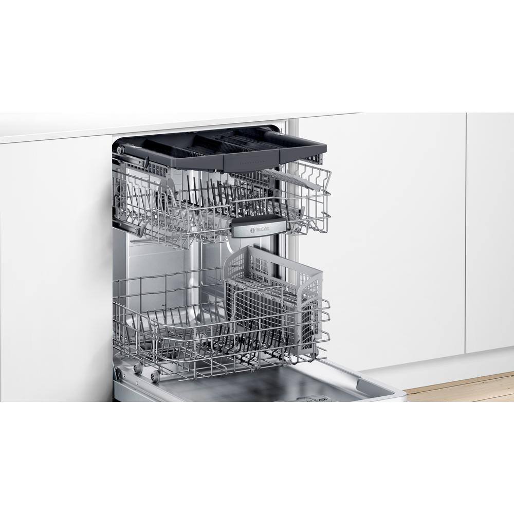 Bosch 500 Series 24 in. Top Control Built-In Stainless Steel Dishwasher w Stainless Steel Tall Tub AutoAir 44dBA 5-Cycles SHPM65Z55N