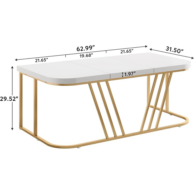 White Computer Desk  Large 63\