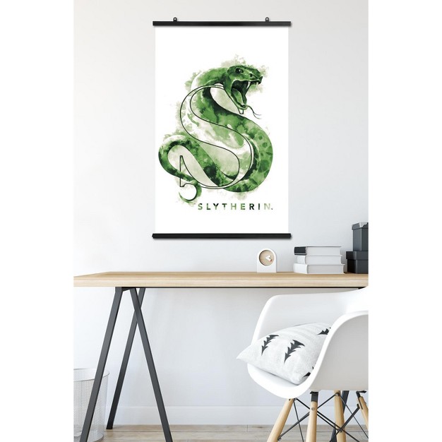 Trends International The Wizarding World Harry Potter Slytherin Illustrated House Logo Unframed Wall Poster Prints