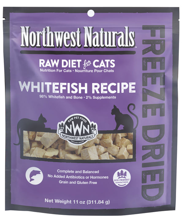 Northwest Naturals Cat Nibbles Whitefish Recipe Freeze-Dried Raw Cat F