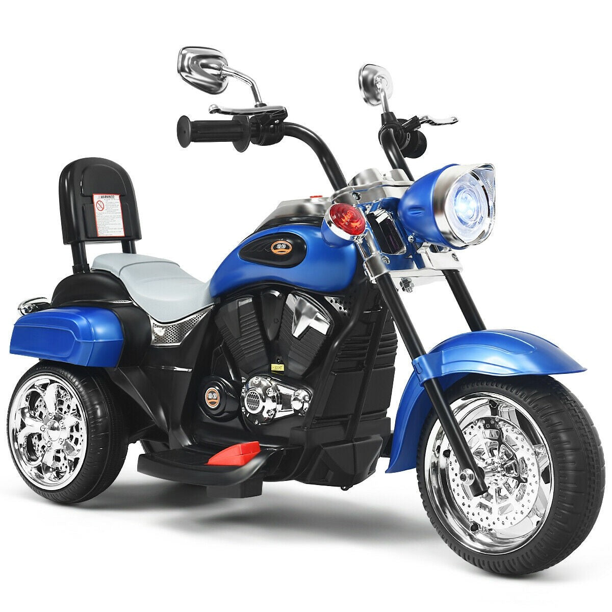 Costzon Kids Ride on Chopper Motorcycle, 6 V Battery Powered Motorcycle Trike w/Horn