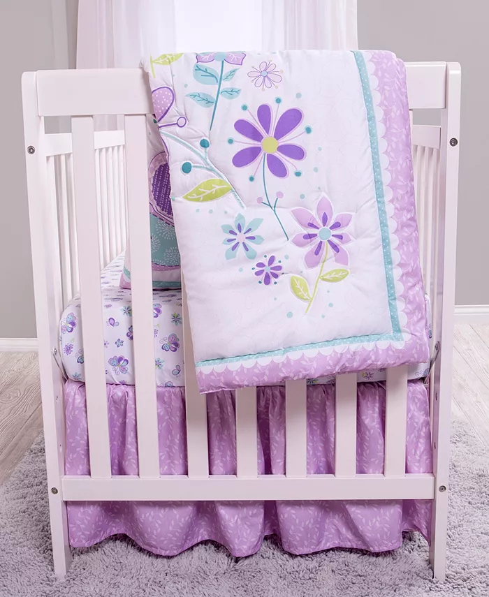 Trend Lab Sammy and Lou Butterfly Meadow 4 Piece Crib Bedding Set