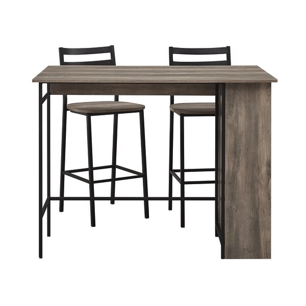 3 - Piece Drop Leaf Grey Wash Counter Height Dining Set