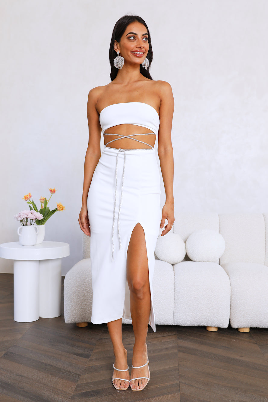 Live Big Midi Dress White