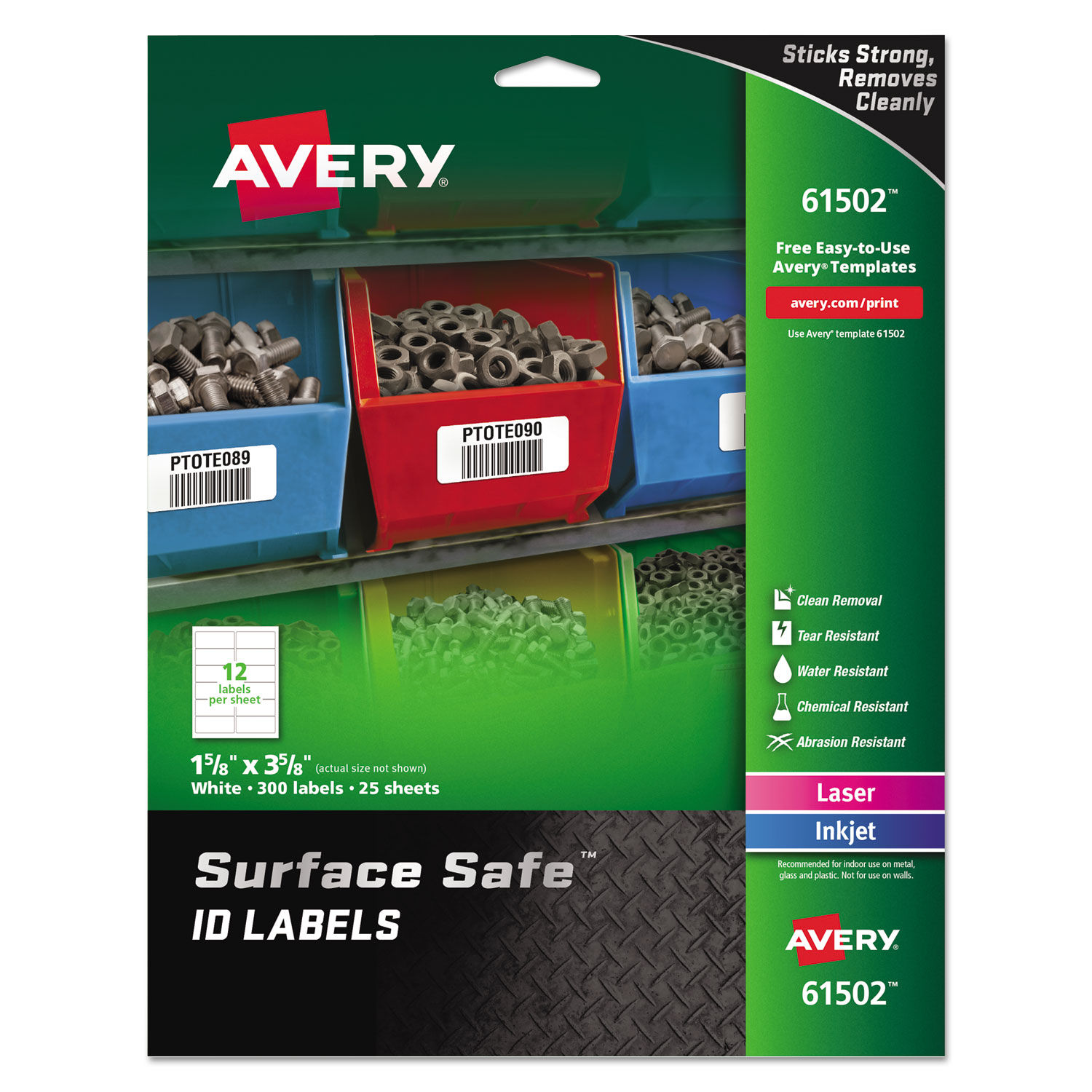 Surface Safe ID Labels by Averyandreg; AVE61502