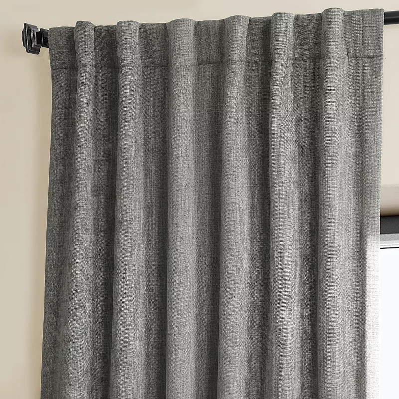 EFF Faux Linen Blackout Window Curtain