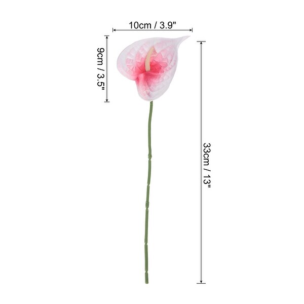 10Pcs 13 Artificial Anthurium Lily Flowers Floral Bouquet Decor