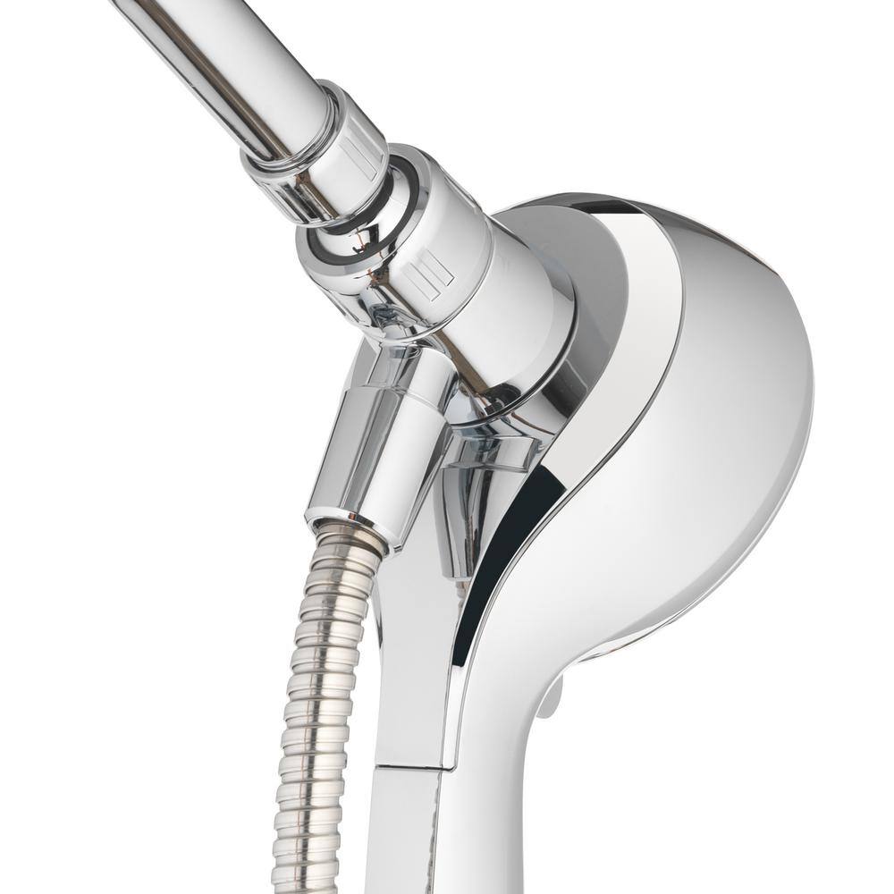 Glacier Bay Push Release 6-Spray Patterns with 1.8 GPM 4.25 in. Wall Mount Handheld Shower Head in Chrome 8571101HC