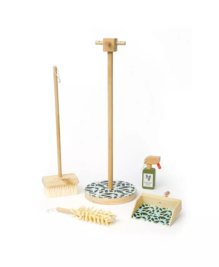 Manhattan Toy Company Decorative Wooden Pretend Housekeeping Cleaning Set  5 Piece