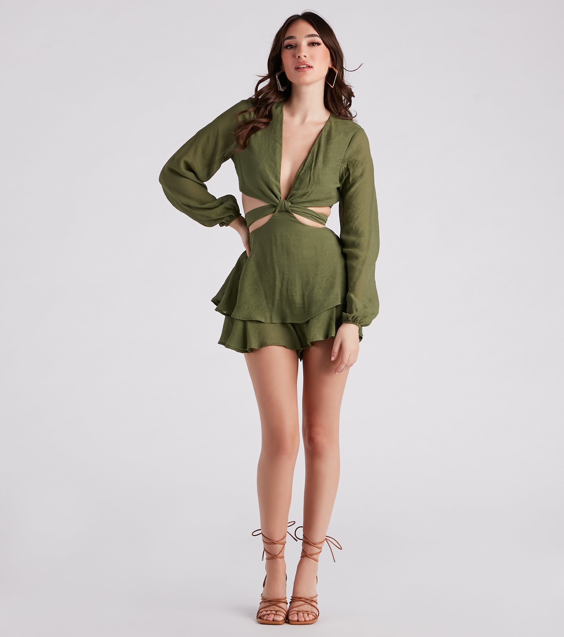 Breeze In Style Ruffled Skater Romper